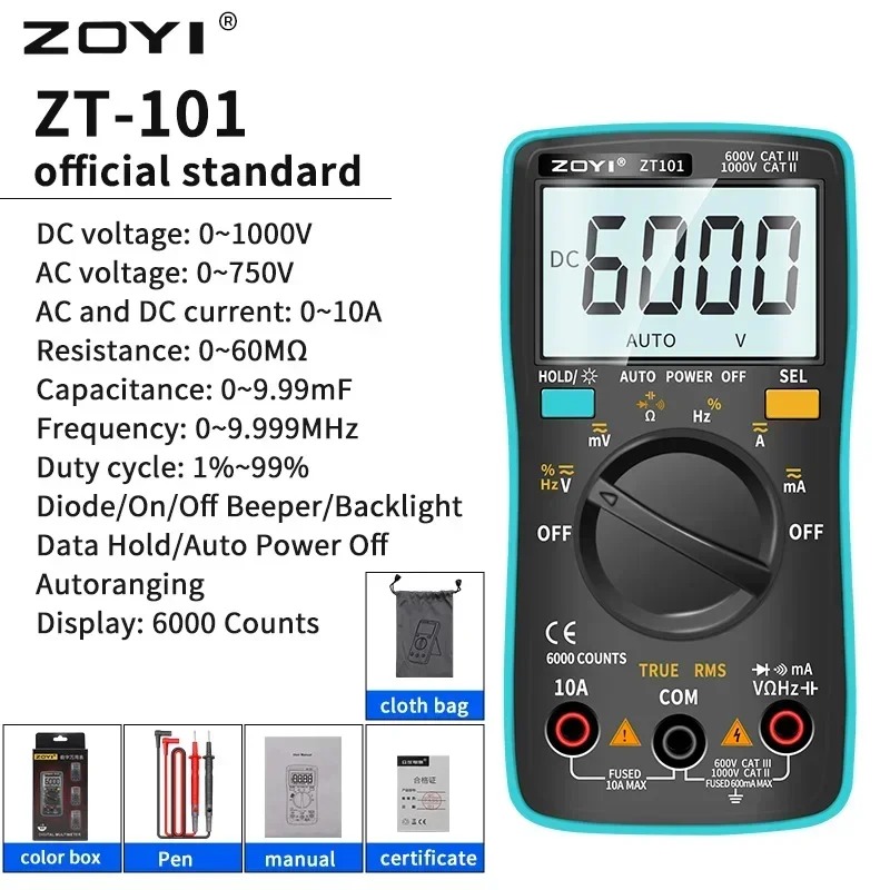 Digital Multimeter for voltage and current measurement DIY tools